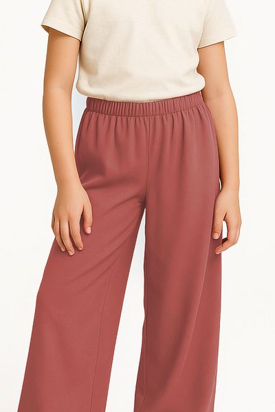 Kyron Girl's Wide Leg Casual Pants - Tile