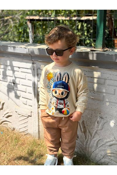 GÖKJOY BUTİK Labubu Printed Boy's Tracksuit Set