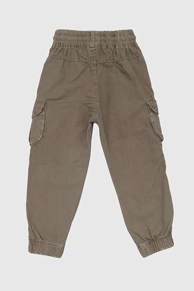 Fulla Moda 100% Cotton Elastic Leg Cargo Pocket Boy's Trousers