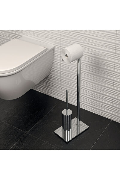 Gedy حامل ورق التواليت + حامل فرشاة من مين - كروم