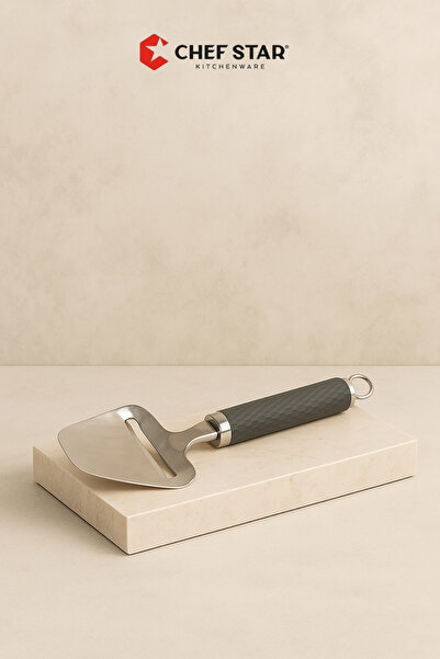 Chefstar PASLANMAZ ÇELİK PEYNİR DİLİMLEYİCİ – ERGONOMİK SİYAH TUTMA SAPLI