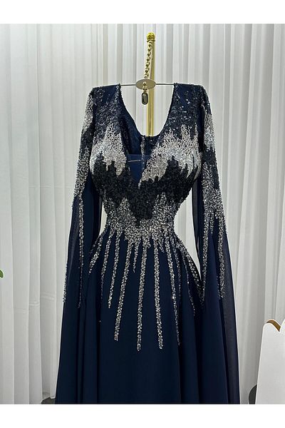 COCONALY New design embroidered chiffon dress