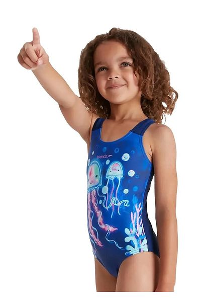 SPEEDO Jellyfish Patterned Girl's Swimsuit