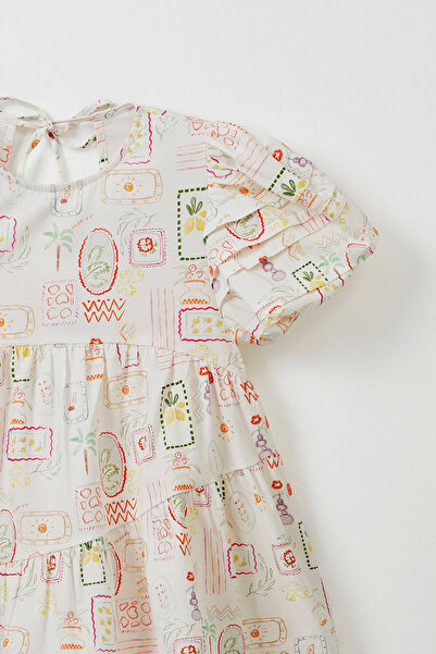 Marvy Βαμβακερό φόρεμα με σχέδιο Lunetta