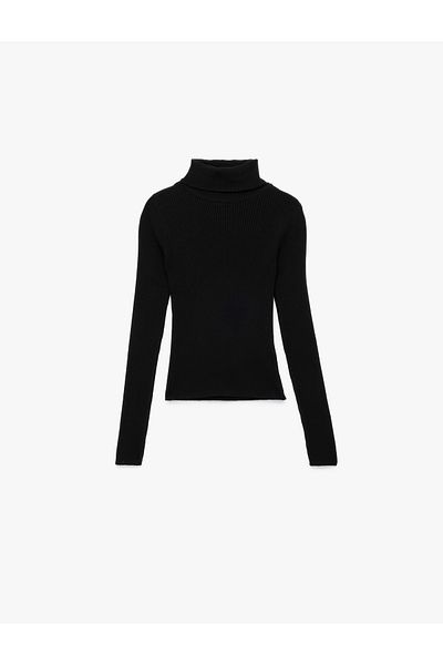 Koton Long Sleeve Viscose Blend Turtleneck Sweater