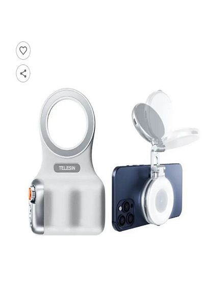 Generic Fun Shot Magnetic Grip + C03 Selfie Ring Light – Phone Holder & LED Fill Light Kit