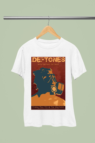 MAGORS TRIUC DE BUMBAC IMPRIMAT DEFTONES CU MANE SCURTĂ REGULARĂ