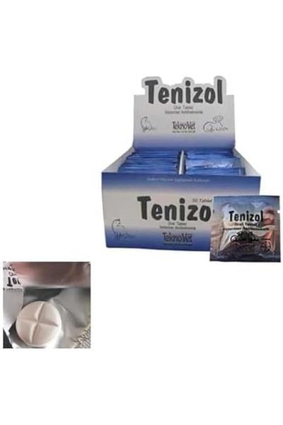 GENERIC4 قرص Teknovet Tenizol Pet عن طريق الفم (للكلاب والقطط) للتخلص من الديدان والطفيليات الداخلية وطارد للديدان (5 أقراص)