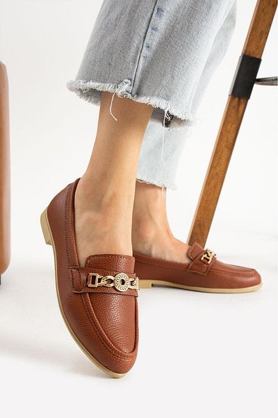 ALTUNTAŞ Orthopedic Women's Ballerina Buckle Detailed Lightweight Comfortable Sole Stylish Casual Shoes Mother's Shoes Gift
