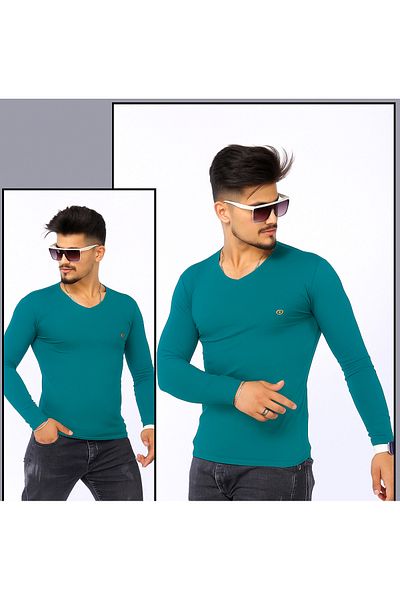 ASSAF Men's Long Sleeve Compression Body Fitness T-Shirt