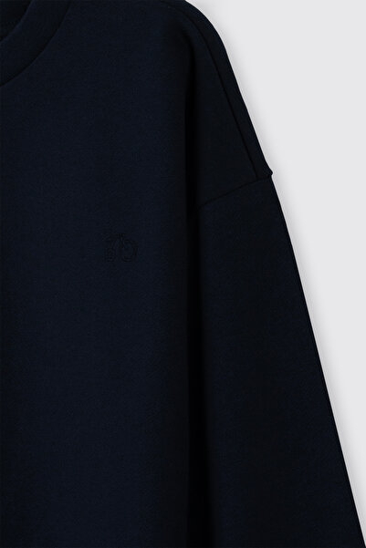 Panço Erkek Çocuk Bisiklet Yaka Lacivert Sweatshirt