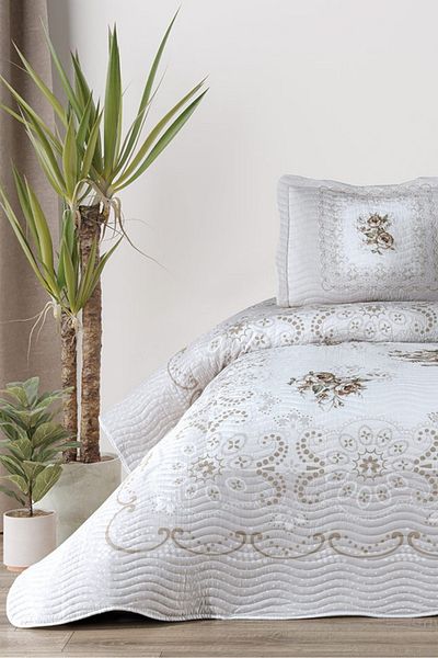 BELENAY HOME Nerea 3 Piece Double Bedspread Set – Pique Set