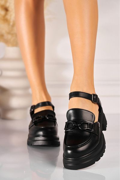 Joana Women's casual shoes in black ecological leather Holly