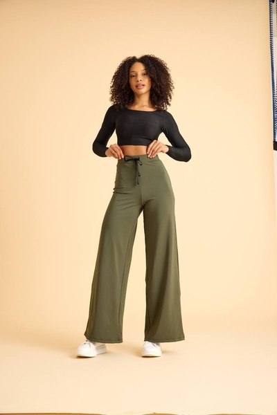 Joana Γυναικείο πράσινο κολάν Aisley