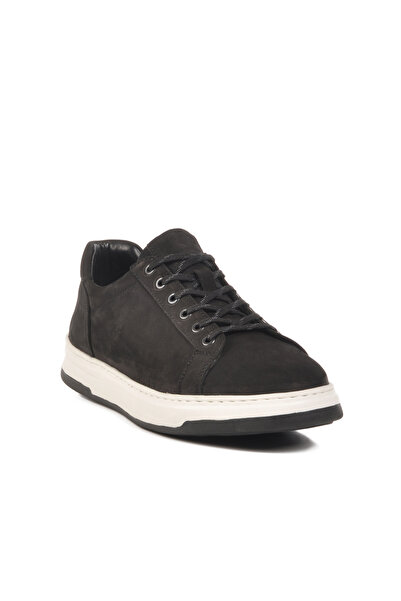 AYK'S Black Nubuck Genuine Leather Men's Sneaker 2516 m