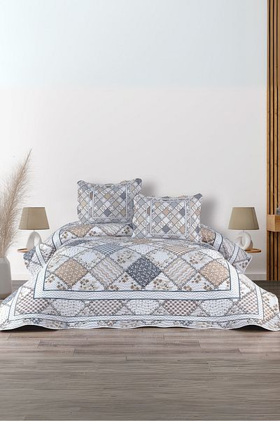 BELENAY HOME Luz 3 Piece Double Bedspread Set – Pique Set