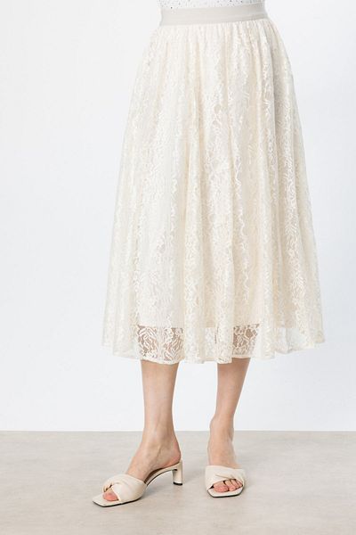 Ekol Lace Skirt with Insole Stones -1530