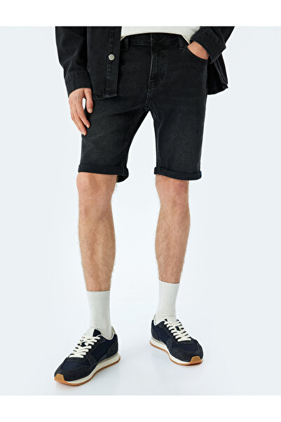 Koton Regular Waist Slim Fit Bermuda Denim Shorts