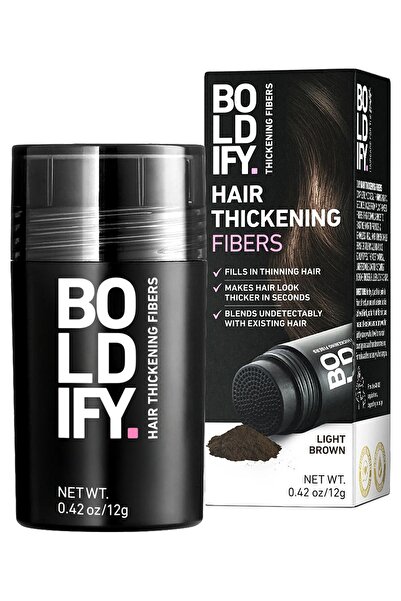 Boldify Saç Dolgunlaştırıcı Kapatıcı Fiber Toz Açık Kahverengi 12GR