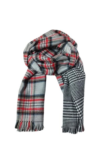 Cesicey Women's Scottish Double Sided Winter Shawl Gray