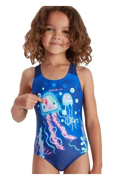 SPEEDO Jellyfish Patterned Girl's Swimsuit