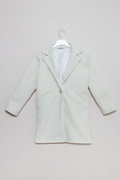 Fulla Moda Κασμίρ παλτό για κορίτσι με διπλό γιακά με κουμπί
