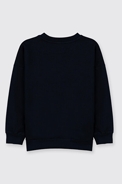 Panço Erkek Çocuk Bisiklet Yaka Lacivert Sweatshirt