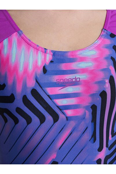 SPEEDO Ψηφιακή εκτύπωση Μαγιό για κορίτσια Ροζ-Μωβ