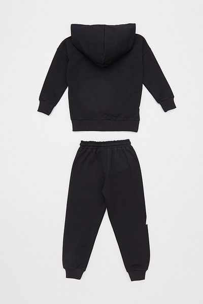 Fulla Moda Teddy Bear Printed Hooded Jogger Boy's Set