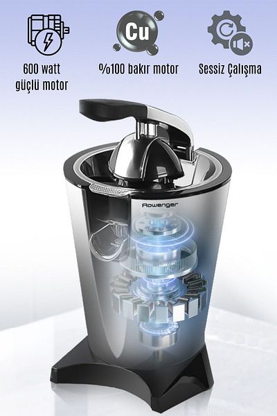 Rowenger D-8036F 600Watt Electric Citrus Juicer Orange Squeezer Fruit Juicer