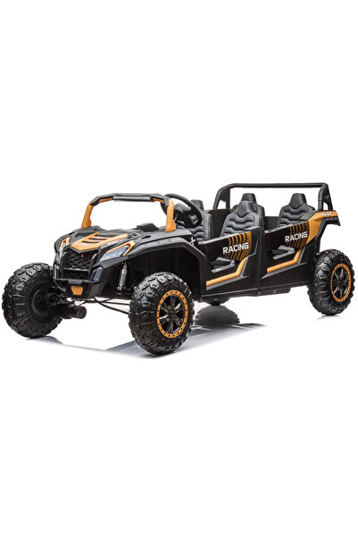 Kinderauto UTV electric pentru copii, 4 locuri, Racing 600W, 24V 14Ah, premium, galben