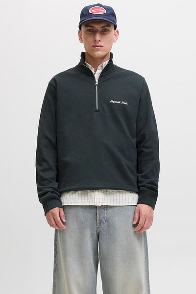Jack & Jones Men's Half Zipper Stand Collar Sweatshirt - Norrebro