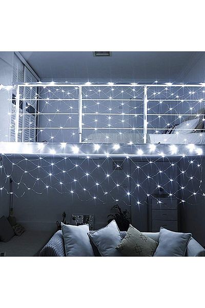 Teo Instalatie Craciun, Tip Plasa, IP 44, 3 x 1 m, 160 LED-uri, Alb rece, 8 jocuri de lumini, Transforma
