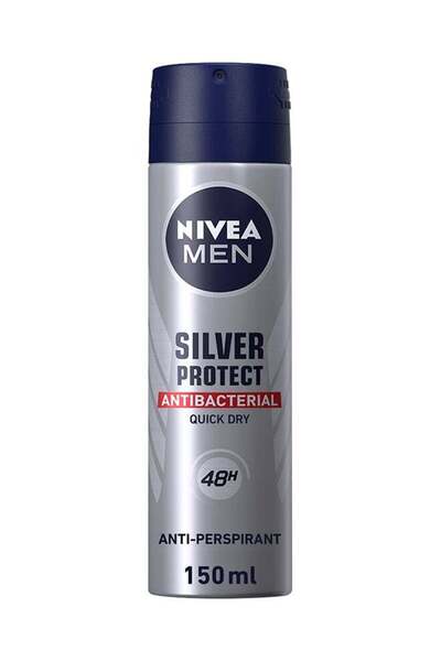 NIVEA Men Silver Protect, Antiperspirant, Antibacterial Protection, Spray Silver/Blue 150ml