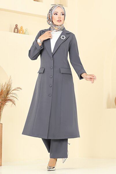 ModaMerve Aksesuar Cepli Dabıl Takım 2685SL432-MS Füme