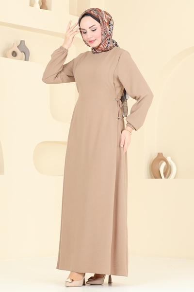 ModaMerve Side Tie Aerobin Dress 3001Bm387-Ms Vision