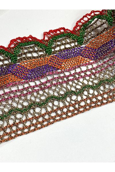 karantuhafiye Silvery Polyester Lace / 1 Meter