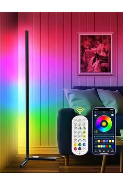 Shopi New Smart RGB Floor Lamp, LED Corner Floor Lamp for Ambient Background Light, Modern Corner Lamp Col