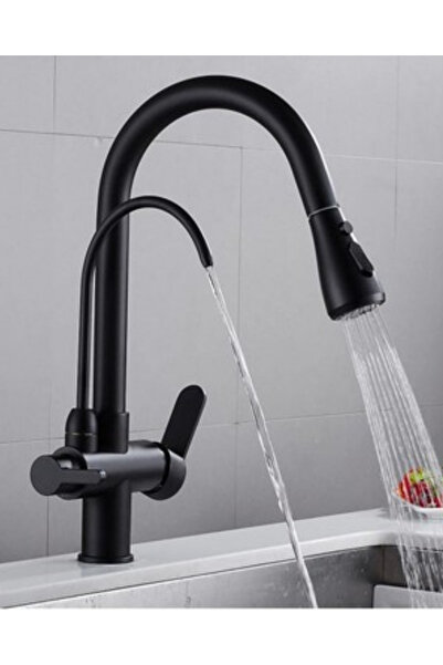KAVİTİCARET Fleko 5 Years Warranty 3 Way Purified Spiral Kitchen Sink Faucet