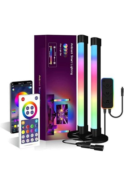 Shopi Smart RGB LED Light Bars, Ambient Lighting, Bluetooth Monitor Flow Light Bars with APP Control, Colo