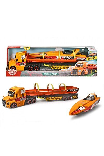 SPOR35 Kız Erkek Çocuk Oyuncak 203747009 Dickie, Deniz Yarışı Kamyonu 41cm Kı...