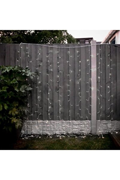 Teo Instalatie Craciun, Tip Perdea, IP44, 8 m x 2 m, 960 LED-uri, Alb rece, 8 jocuri de lumini, Transfor
