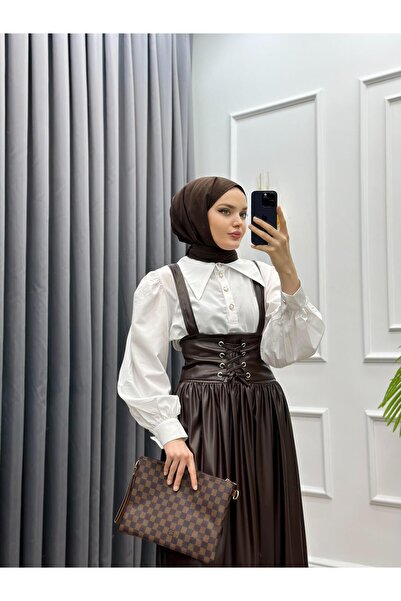 bezenstore DERİ SALOPET ACI KAHVE