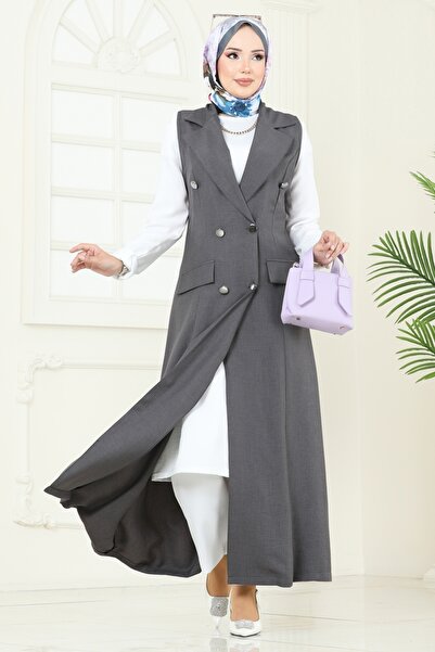 ModaMerve Cep Detaylı Üçlü Takım 2699SL432-MS Antrasit&Ekru