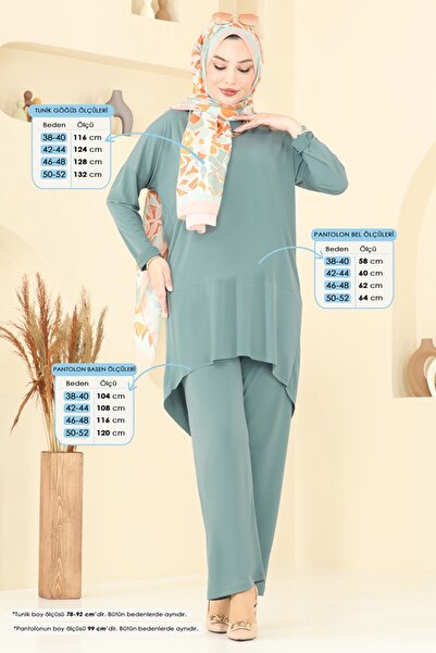 ModaMerve Asimetrik Kesim Sandy Takım 5095UZ662-MS Mint