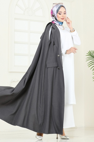 ModaMerve Cep Detaylı Üçlü Takım 2699SL432-MS Antrasit&Ekru