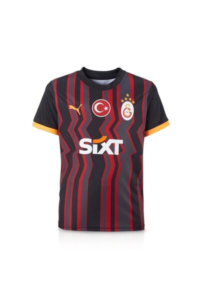 Galatasaray Licensed 2024/25 Alternate Black Fan Jersey + Scarf Kaşkol Set He