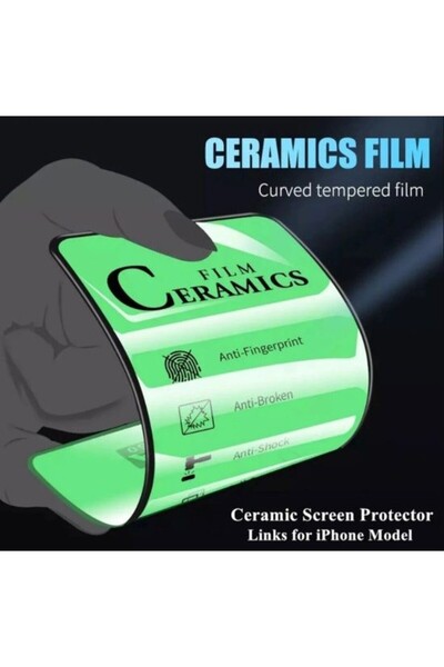 Teo Ceramic Screen Protector, Compatible with Apple iPhone 16 Plus, 9D Ceramics, Anti-Shock, Black Edges