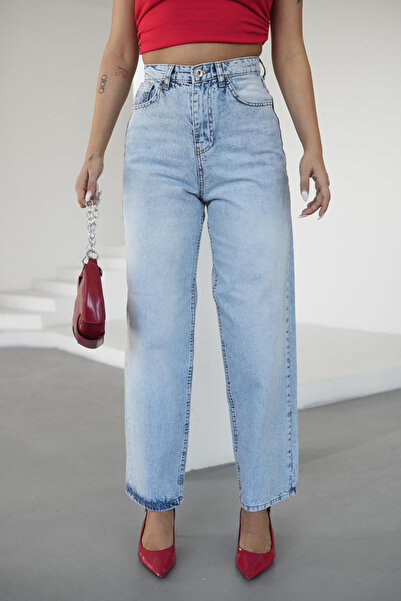 Denim Republic Light Blue Women's Skater Jeans Loose Trousers