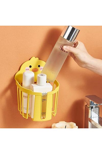 Teo Storage Box, , Plastic, Wall Mounted, Duck Pattern, 17.5x13.5x12 cm, Yellow